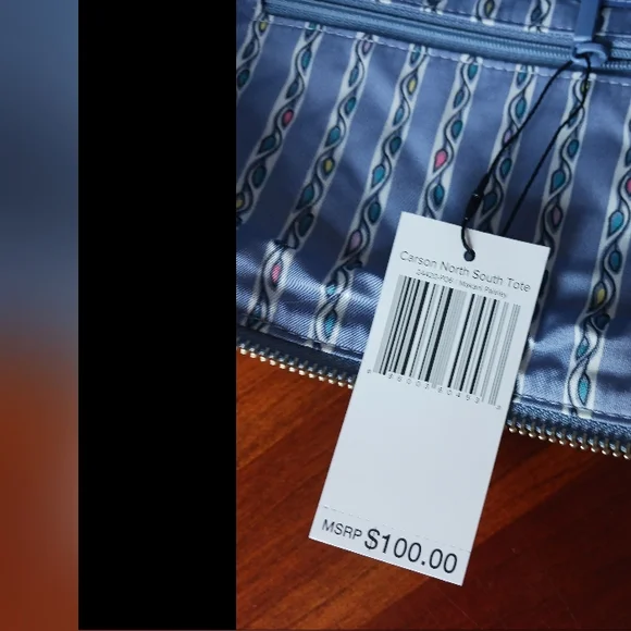 Vera Bradley "Makani Paisley" Carson North South Tote NWT - Picture 2 of 11